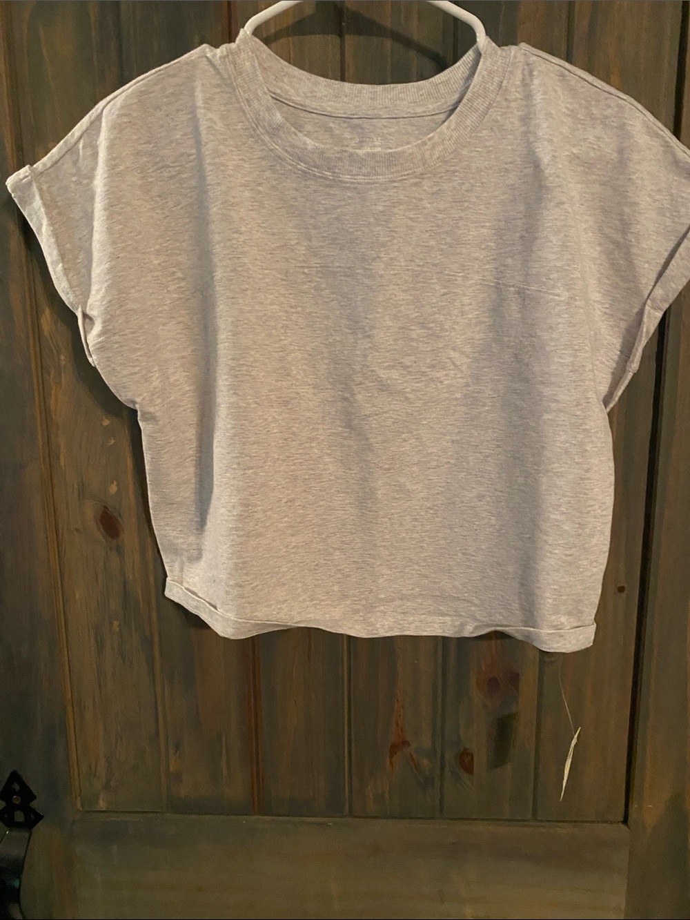 Off Line Gray Cropped Boxy Tee